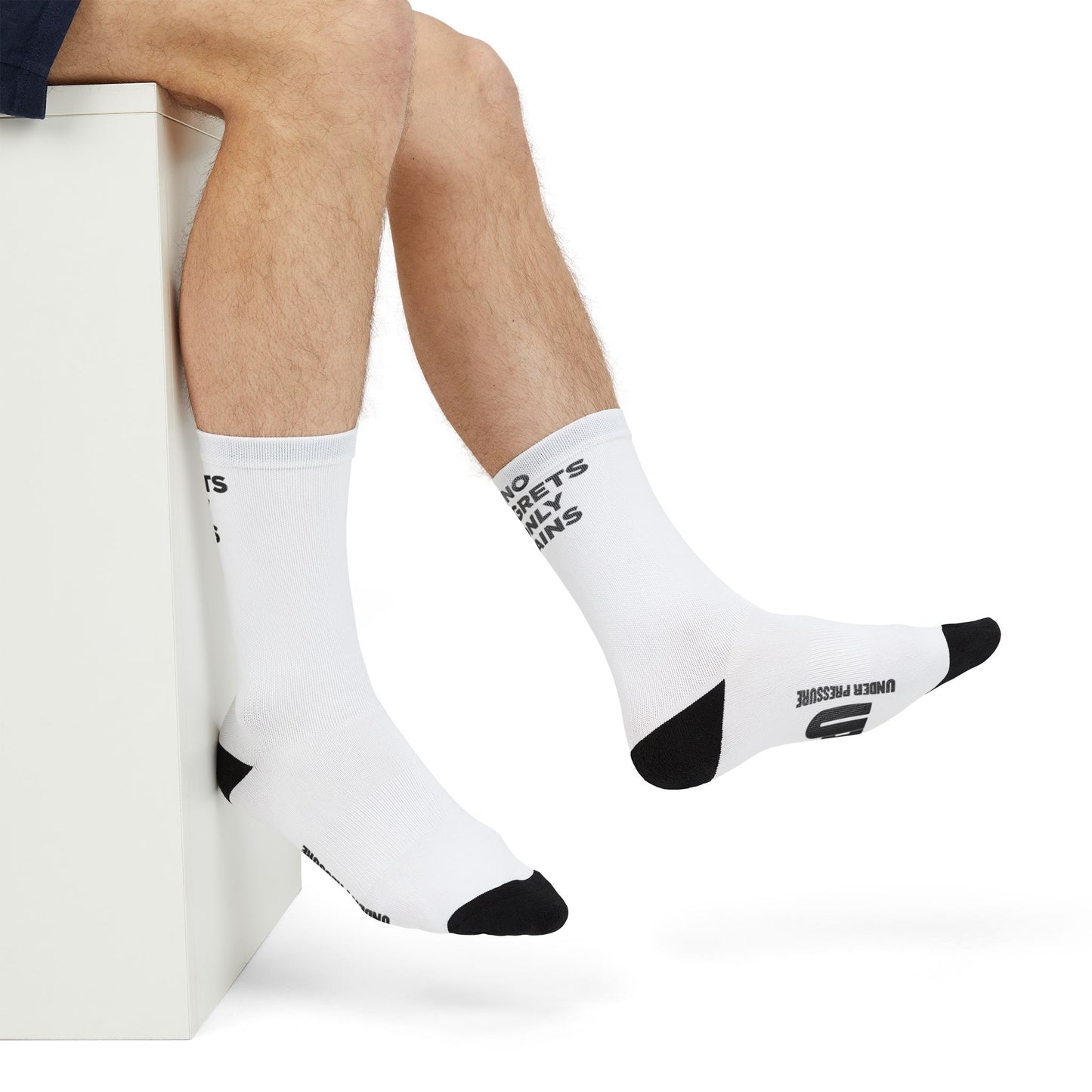 No Regrets Only Gains Gym Socks